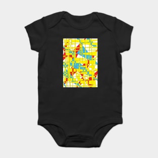 Crazy Mad World colorful Abstract Pattern Baby Bodysuit